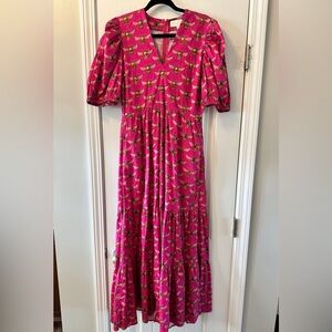 NWT! Sheridan French Margot Sundress in Merlot Queen Bee Size Medium